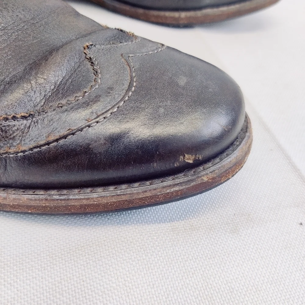Bed Stu Men’s Wingtip Derby Oxford Shoes Sz 10.5 Distressed Leather Vibram Sole